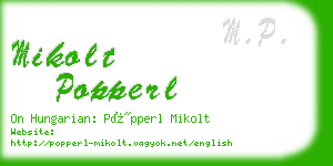 mikolt popperl business card